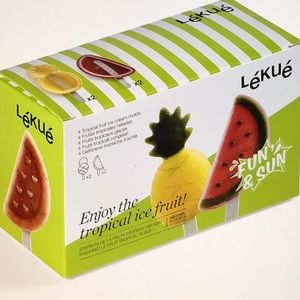 Popsicle Ice Molds Tropical Fruit Shapes New in Box